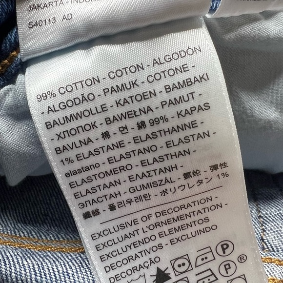 Levi's Wedgie Straight Leg High Rise Jeans Big E Raw Hem Button Fly - Picture 7 of 8